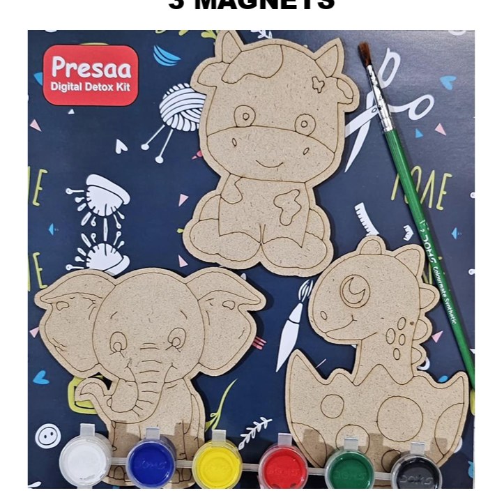 Presaa Screen Free Kids Activity Kit with Pearl Colors, Brush & 3 Magnets - Wholesale Educational Toy Set by PRESAA
