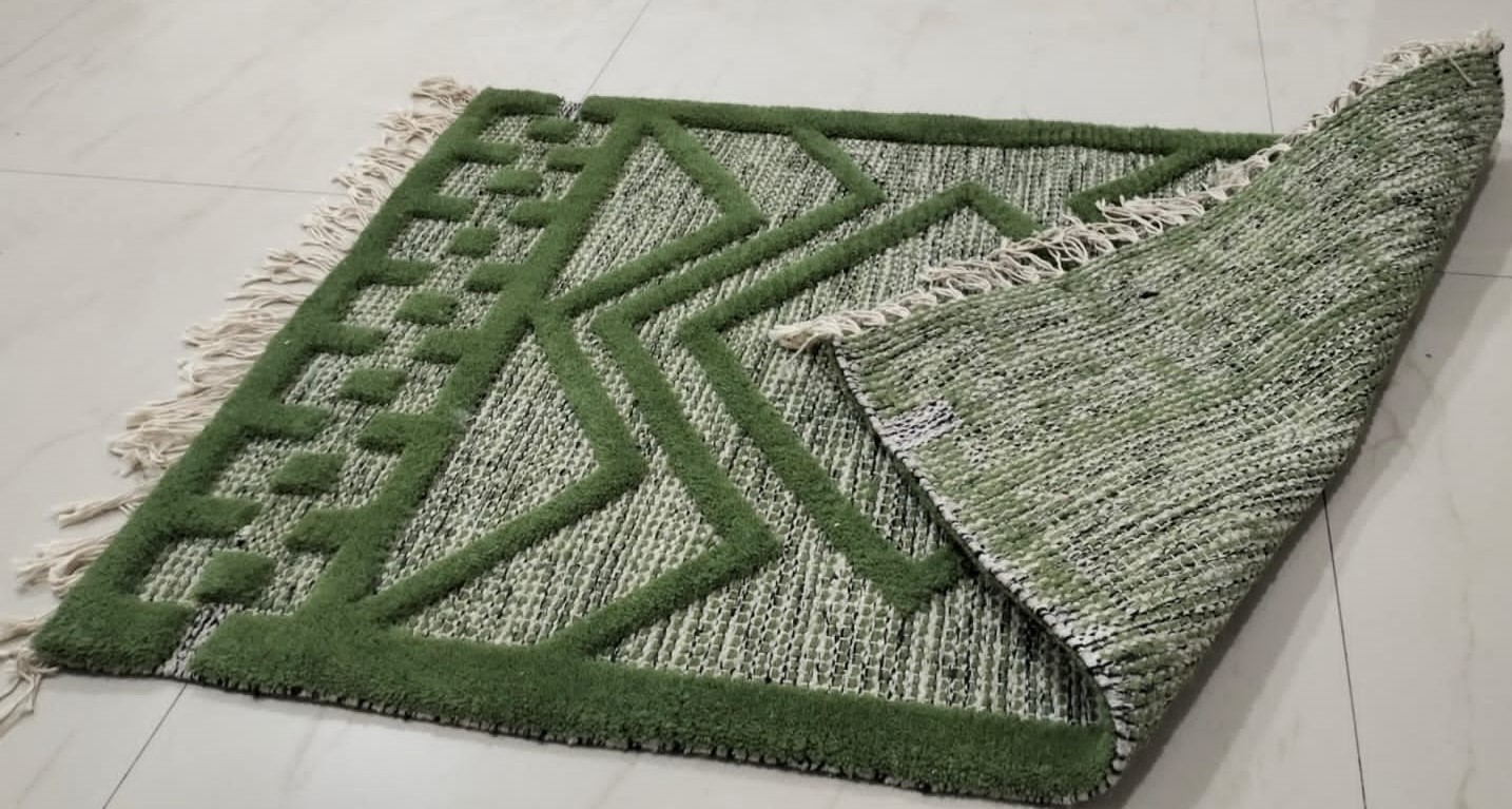 Hand-Woven Wool Area Rug by SUN OVERSEAS
