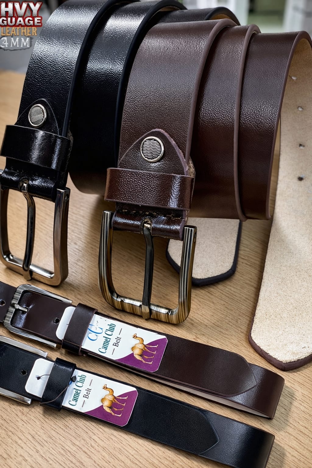 Leather Belt by BLUEMAX COLLECTION LLP